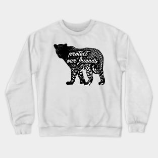 protect our friends - leopard Crewneck Sweatshirt